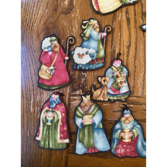 Vintage Fabric Christmas Nativity Ornaments Set - Picture 10 of 12